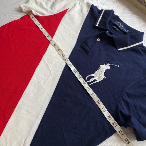 Polo Ralph Lauren Big Pony Rugby Shirt Men’s Size L Red/White/Blue Costomer-Fit - Picture 7 of 16